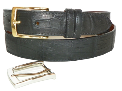 Crocodile Belt 1 3/16 with 2 Classic Buckles